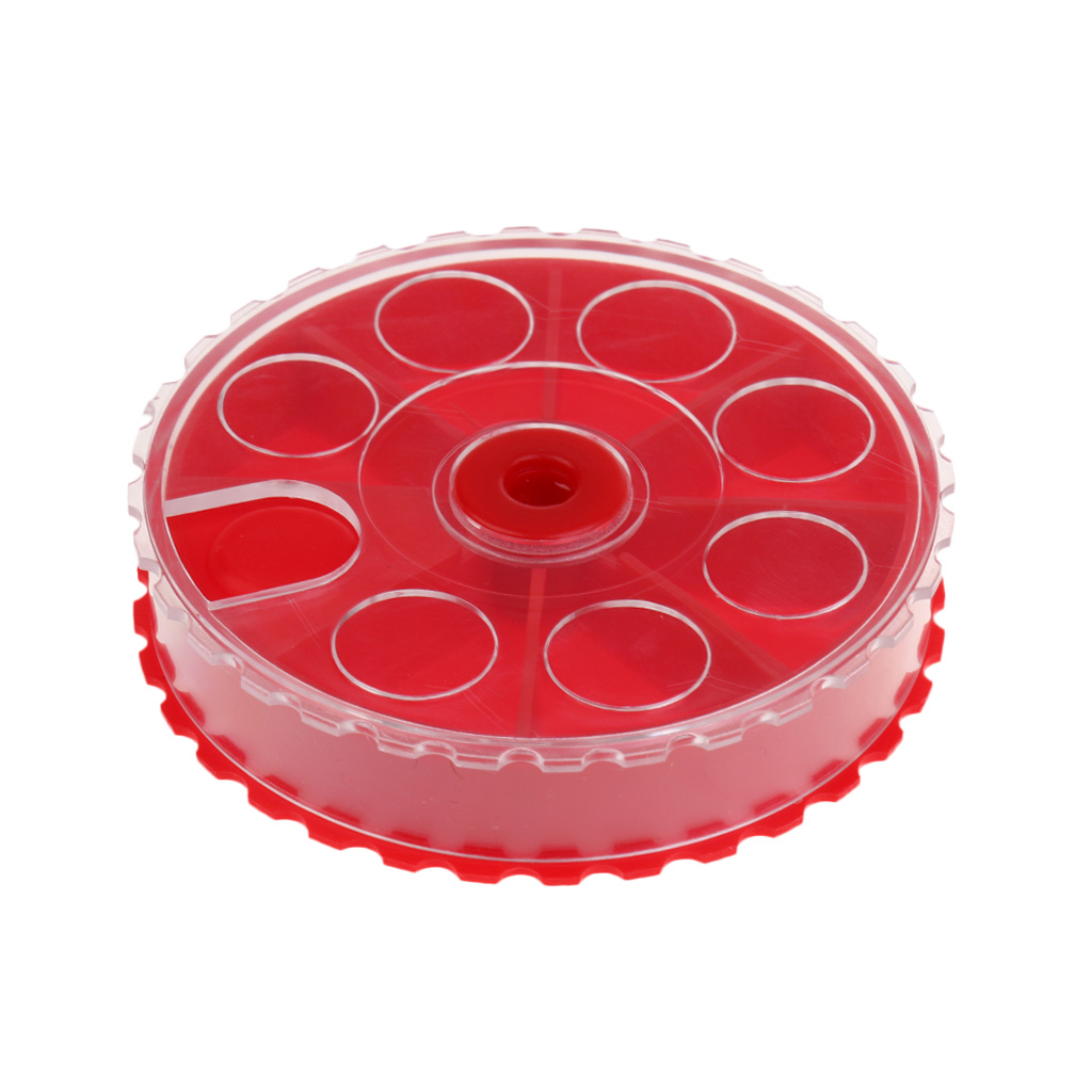 Plastic Portable Fishing Sinker Weights Storage Box Organizer Container Terminal Tackle DIY Tools Red