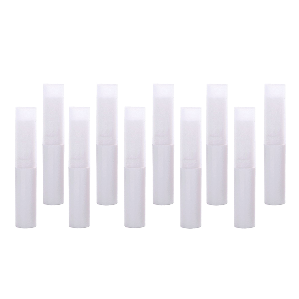 10 Pieces 4ml Empty Lipstick Lip Balm Lip Gloss Tubes Refillable Plastic Pipe Bottle Containers DIY Chapstick