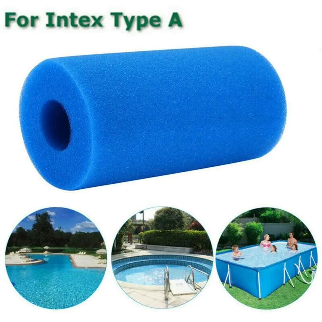 For Intex Type A Reusable Swimming Pool Filter Foam Cartridge 20x10cm