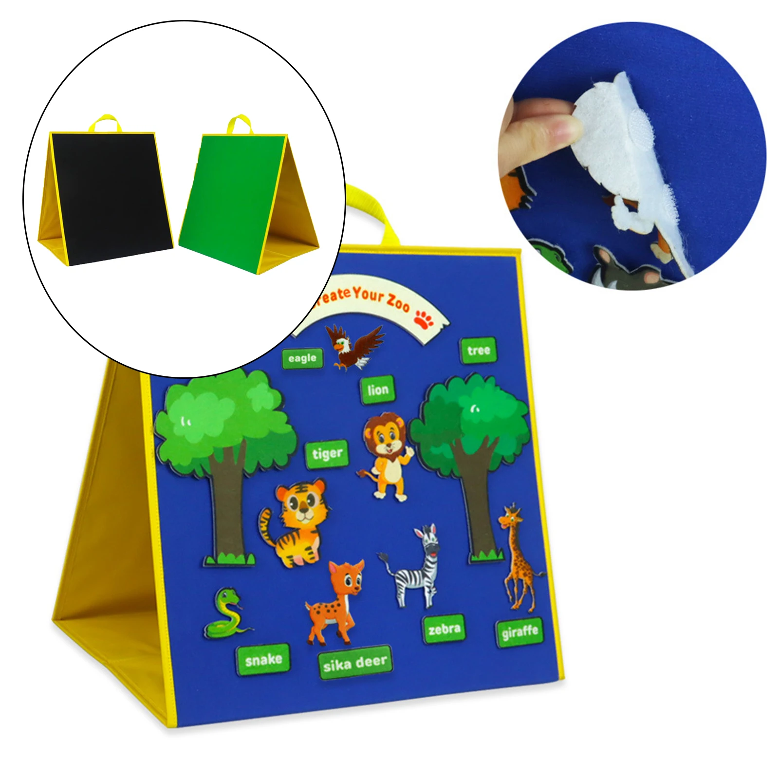 Foldable Kids Felt Flannel Board Stories Toddlers Educational Felt Board Story Board Sets Preschool