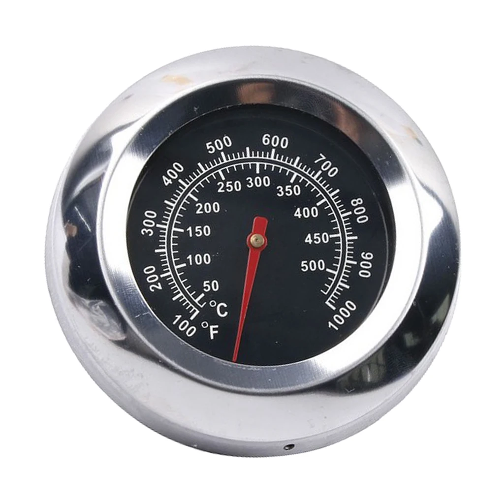 Stainless Steel BBQ Charcoal Grill Pit Wood Smoker Temperature Gauge Thermometer Replacement 50-500 / 100-1000 