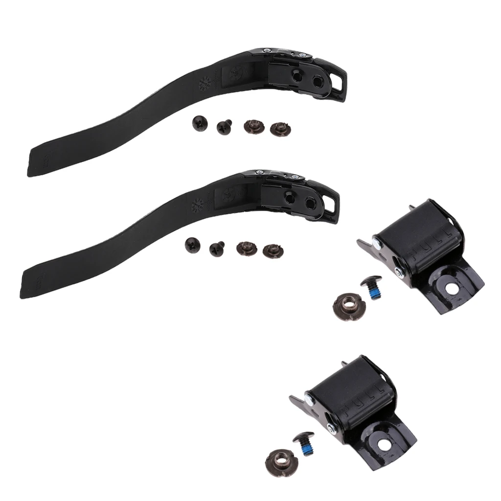 2pcs Replacement Inline Roller Skates Strap + 2pcs Buckle, Locking Clip Hook