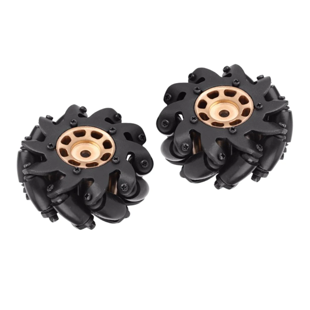 2pcs 60mm Drive Wheels Left/Right Crawler Wheels for Mecanum RC Car Toy