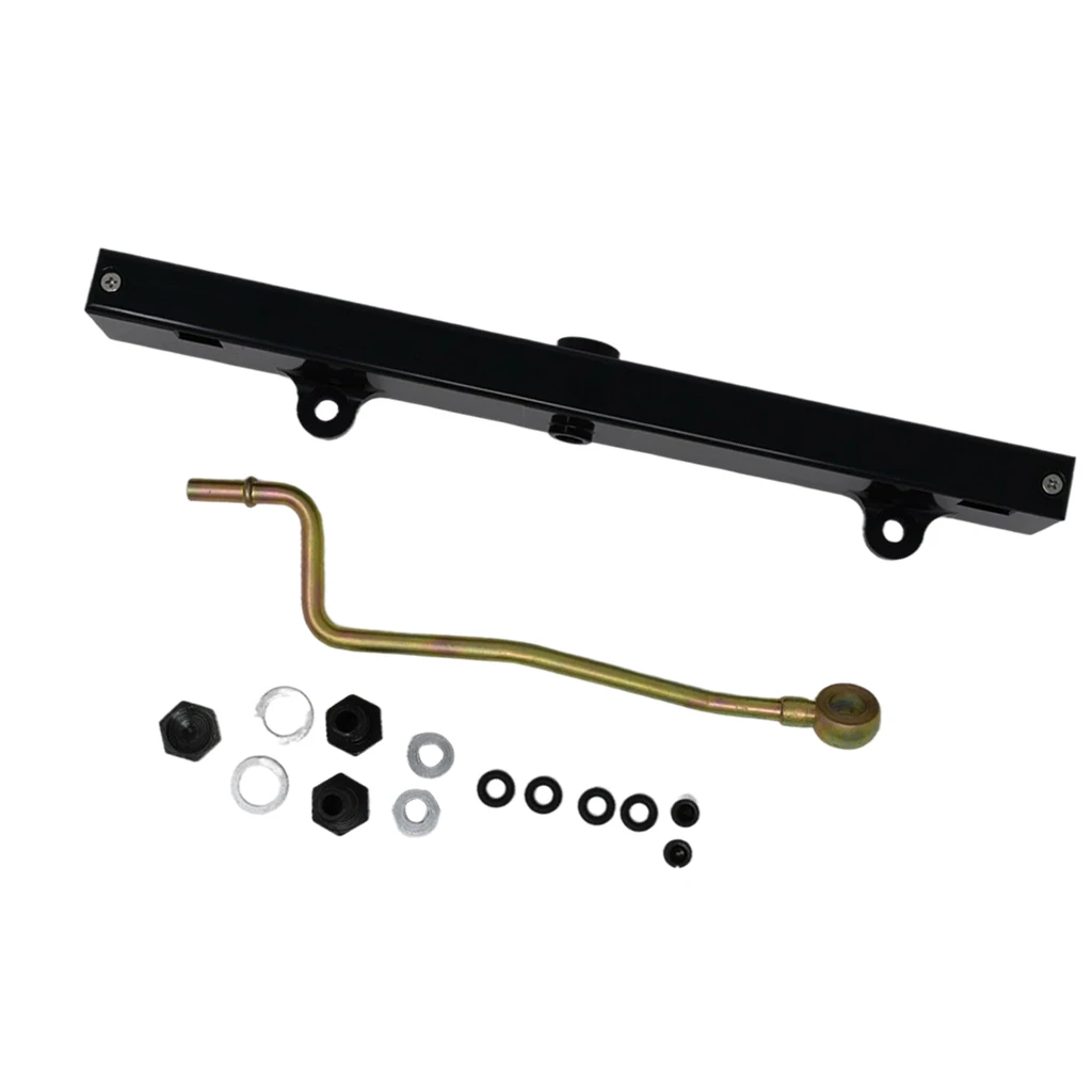 Black Aluminum Fuel Rail with Fitting Set for Honda Civic Acura K-Series K Swap K20 K24 Engines Accessories Parts