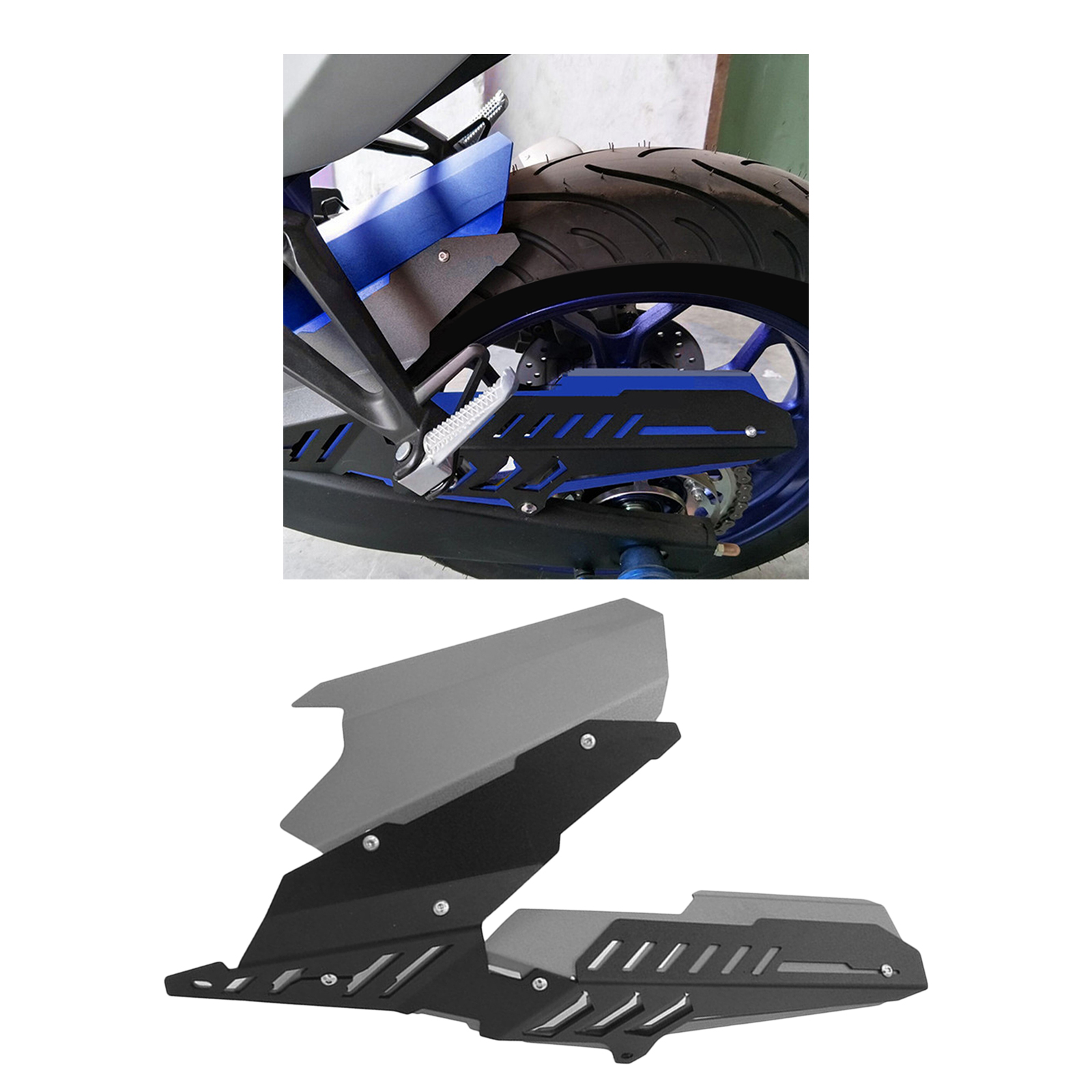 CNC Aluminium Alloy Rear  Mudguard Chain Guard Cover for YAMAHA MT03 R3 R25 2013-2020