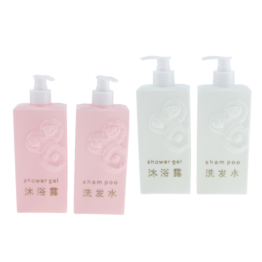 2x Durable Plastic Empty Shampoo Shower Gel Lotion Pump Sprayer Bottle 500ml