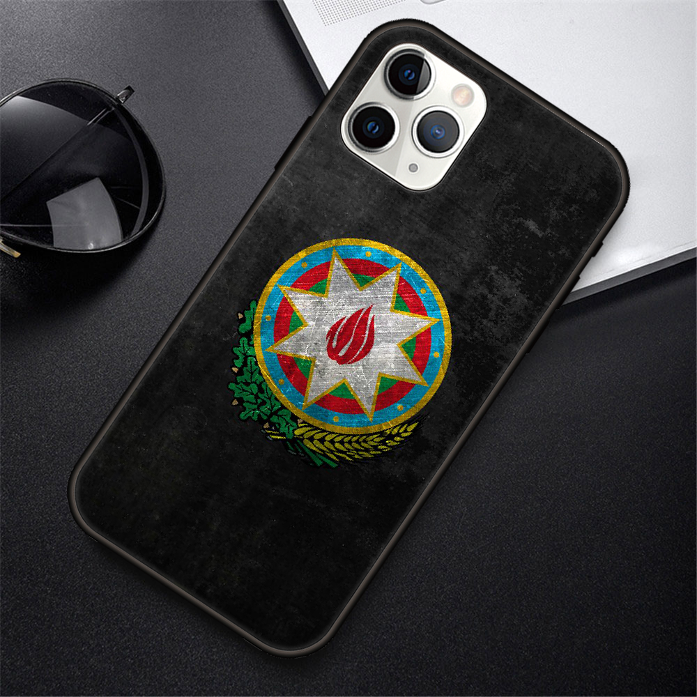 iphone 11 phone case Phone Case For IPhone 12 Mini 11 Pro XR X MAX SE XS 5 6 6S 7 8 E Plus Black Cover Coque Fashion Prime Azerbaijan buta flag cheap iphone xr cases