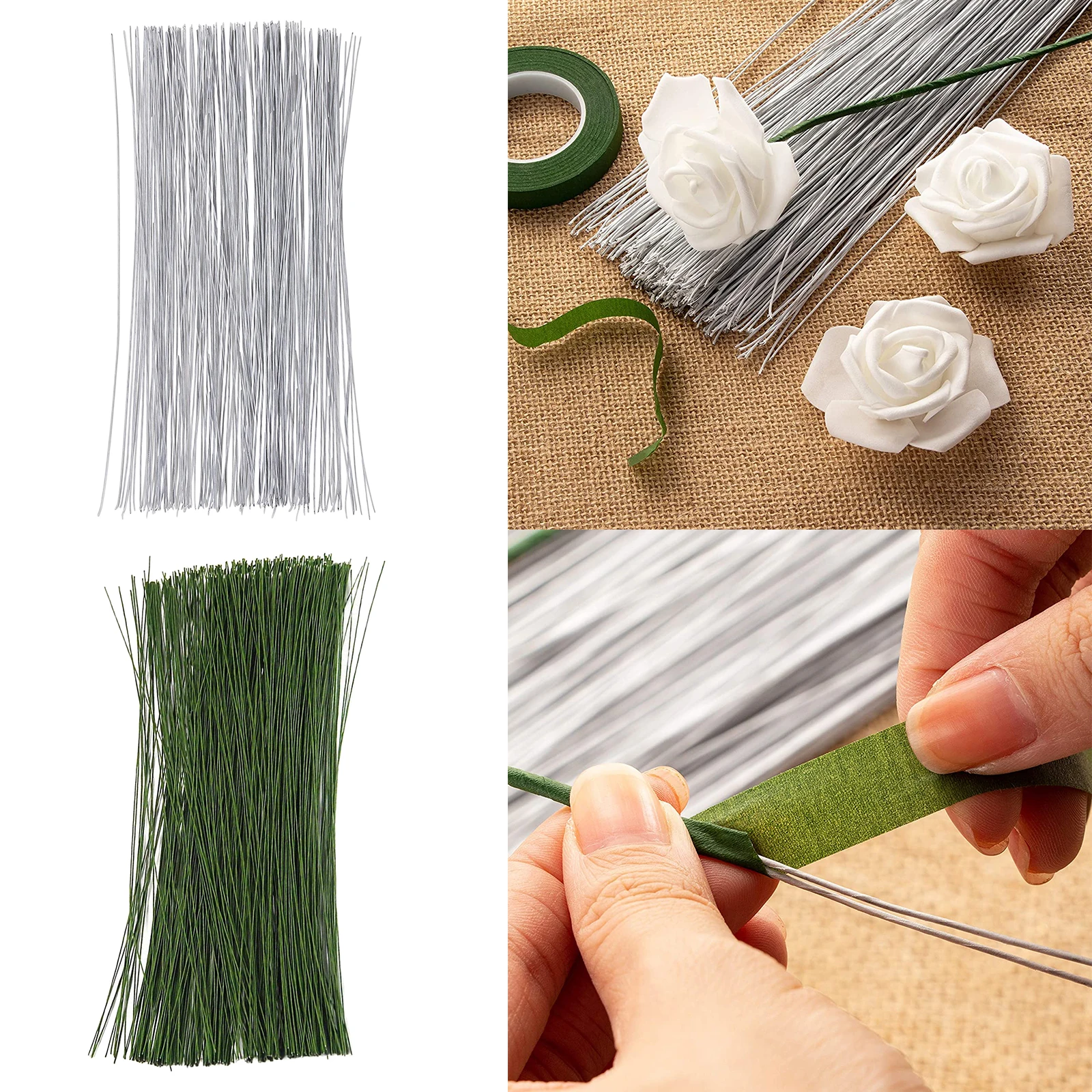 200Pcs/Lot 36CM High Quality Paper Covered Artificial Branches Twigs Iron Wire For DIY Flower Accessory
