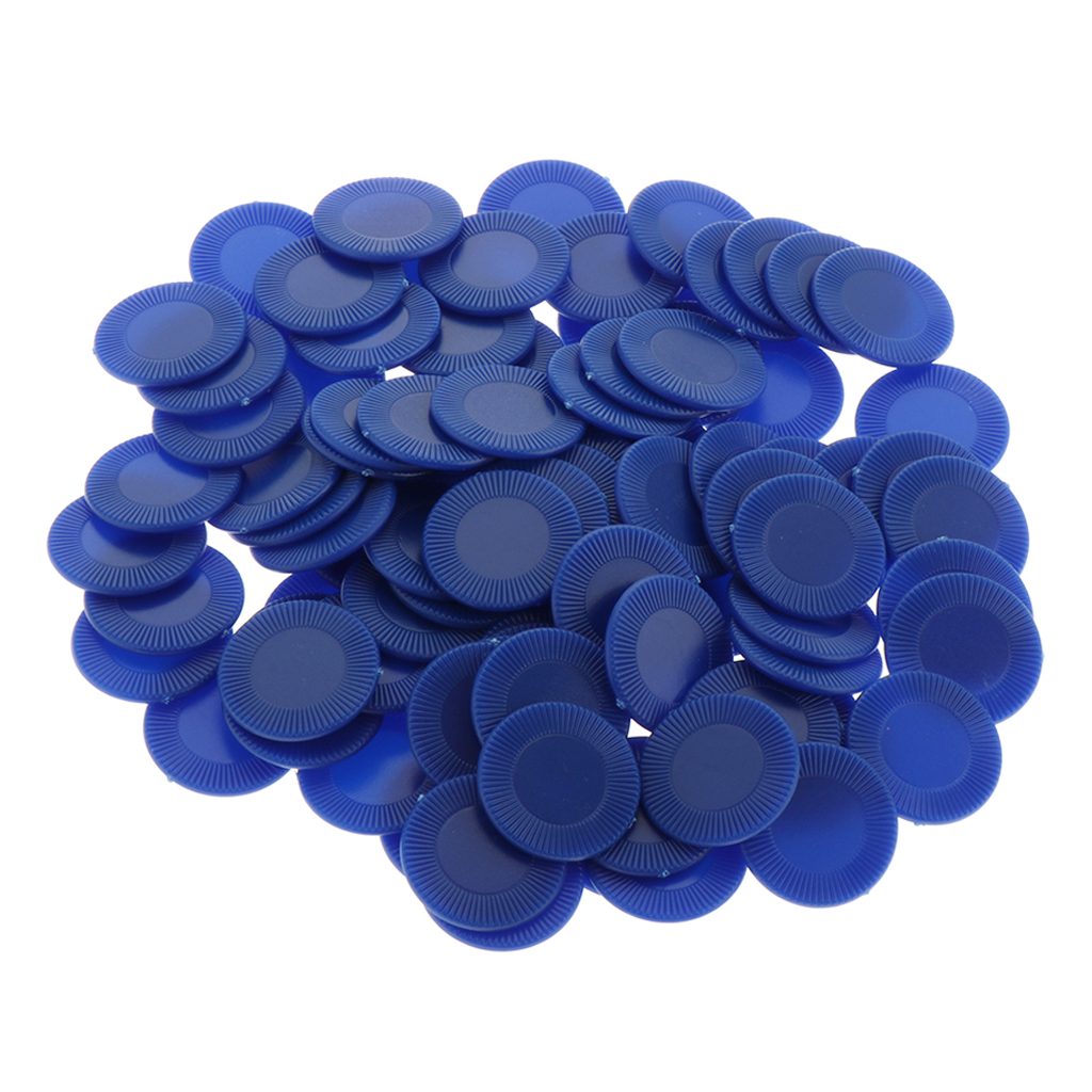 100pcs/pack ABS Plastic 23mm Bingo Game Poker Chips Casino Tokens Fun Toys