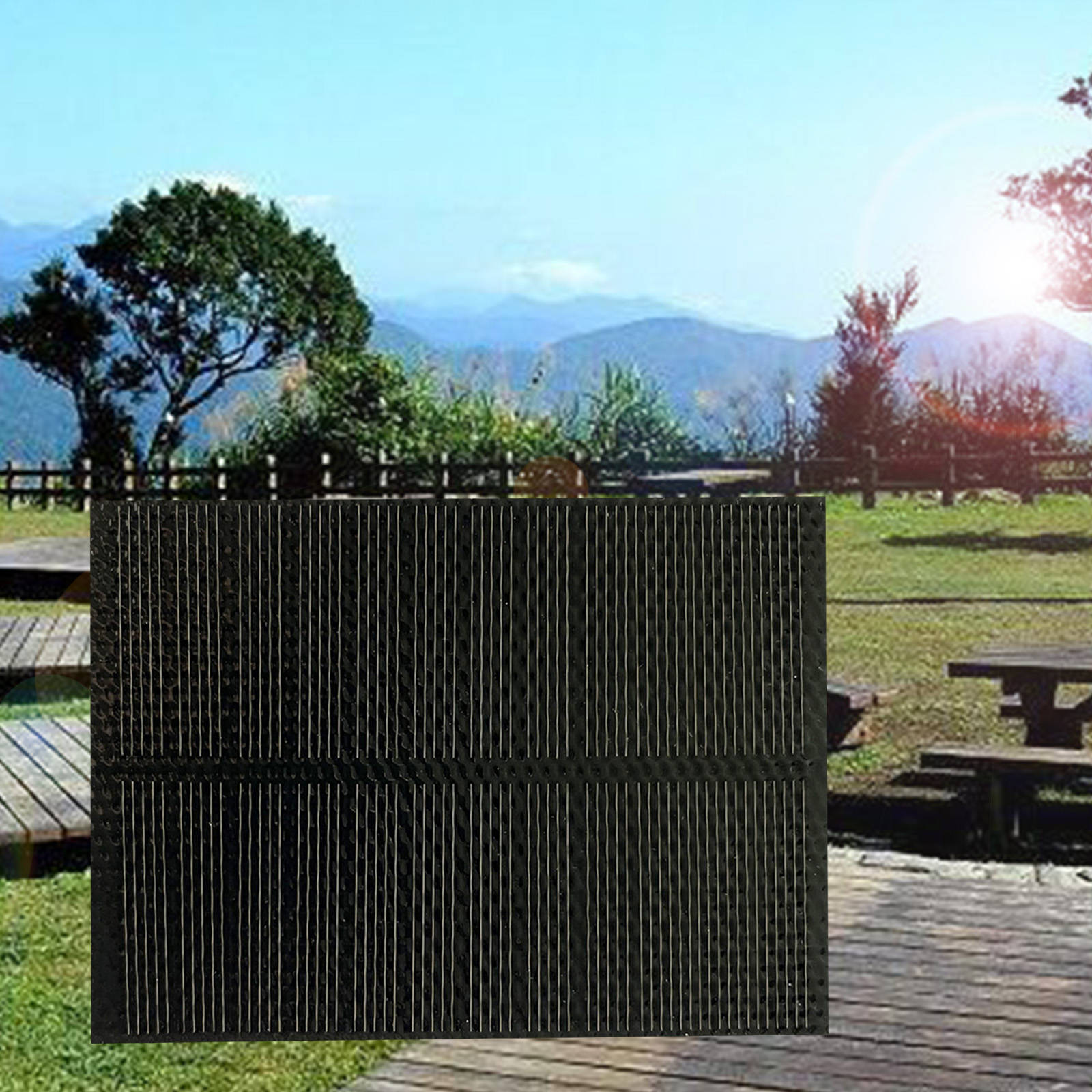 Portable Solar Panel Trickle Charger Battery Charger Monocrystalline Module DIY 2W for Street Cellphone Garden Camping Travel