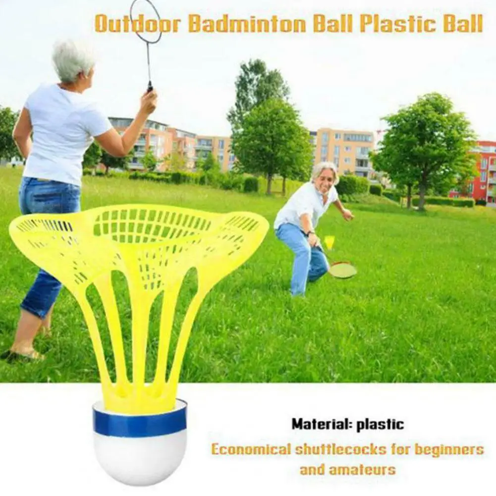 Nylon Plastic Badminton Shuttlecocks Stable Training Balls Outdoor Sport 3//6//12*