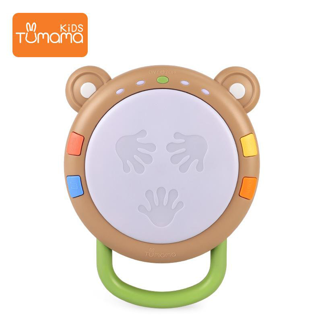 Baby Music Toy Infant Hand Drum Set with LED Light Beat Musical Toys Percussion Musical Activity Toys Early Develop Baby Gifts