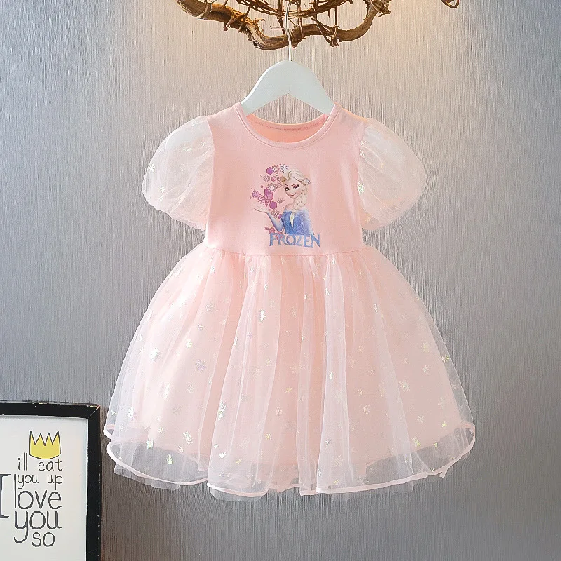 Girls Party Dress Frozen Children's Clothing 2021 Summer Cartoon Little Girl Aisha Princess Dress Kids Fashion Casual Clothes beautiful baby girl skirt