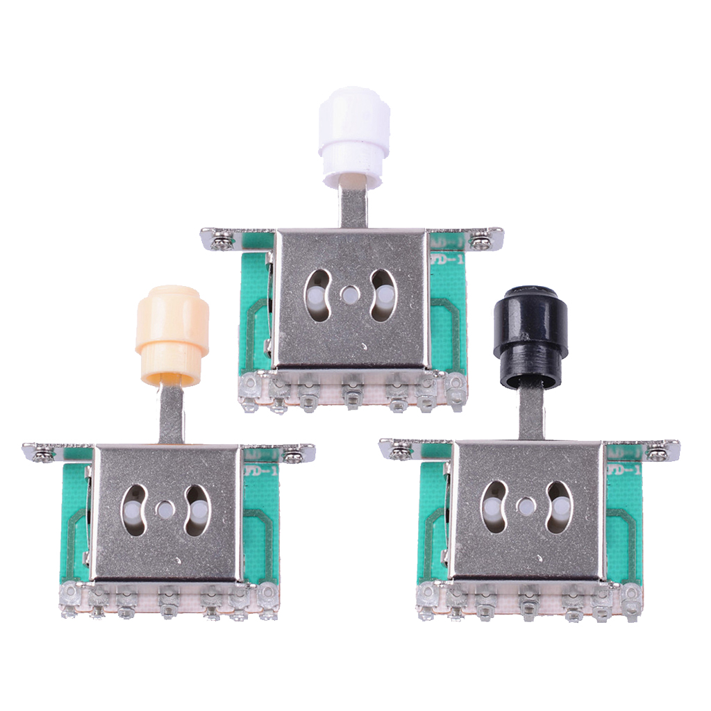 Electric Guitar 5 Way Pickup Selector Toggle Switch with Tip Knob for ST Squier SQ Guitar Parts