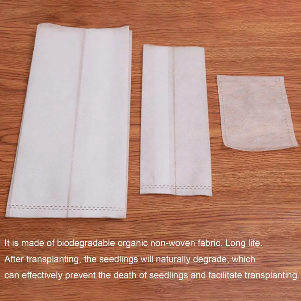 100Pcs -Degradable Corrosion Resistant Non-woven Fabric Nursery Bag