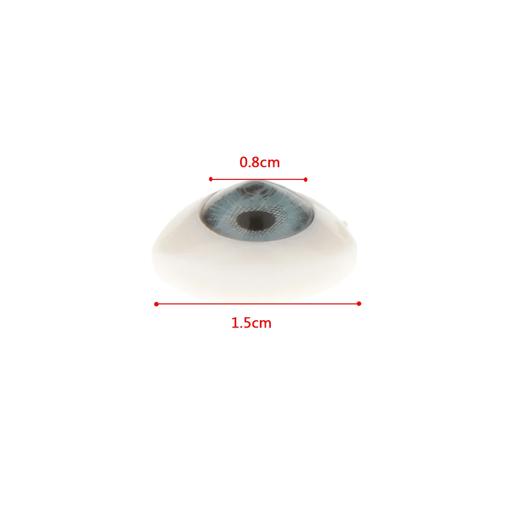 4 Pairs Oval Flat Back Plastic Eyes 5mm/6mm/7mm/8mm/9mm Iris for Porcelain or Reborn Dolls Making DIY Supplies