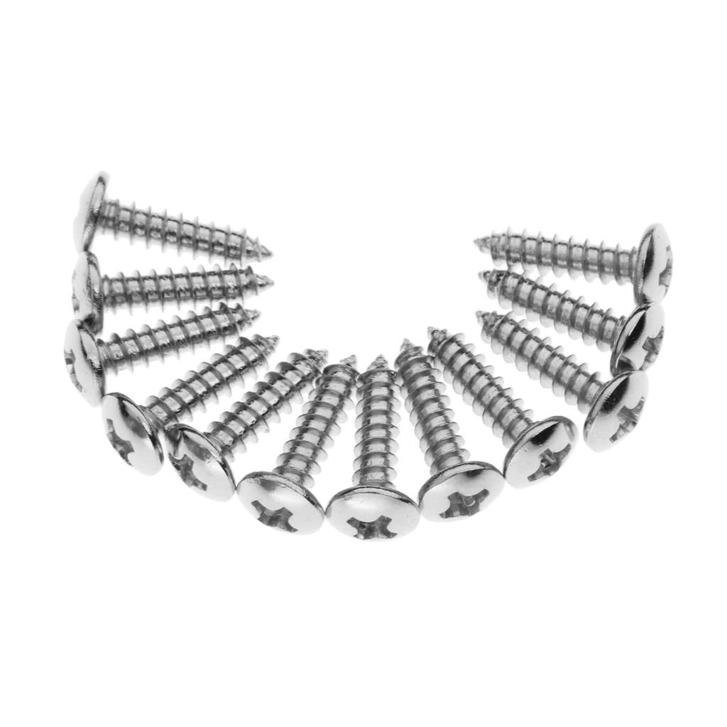 12pcs Pickguard Screws for Guitar Fender   - Silver Tone  ST Guitar Parts Guitar Parts & Accessories