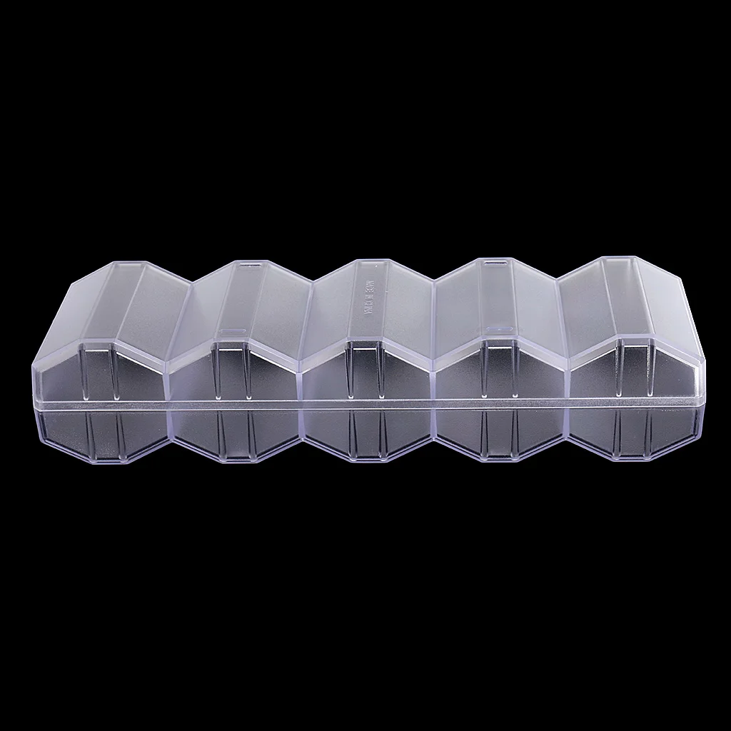 Acrylic Poker Chip Rack Tray with Covers Clear Honeycomb Design Hold 100 Chips