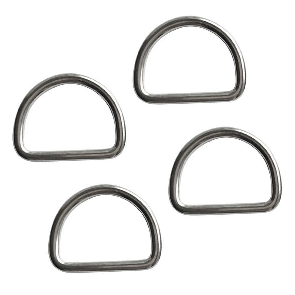 4pcs 316 Stainless Steel D Ring Scuba/ Chandlery & Industrial Applications 