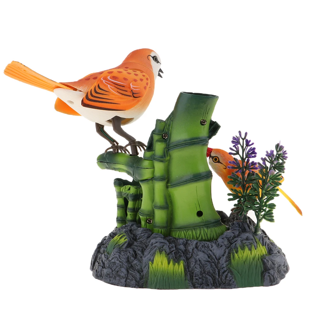 Plastic Sound Control Activate Chirping Singing Birds Toy for Education Gift