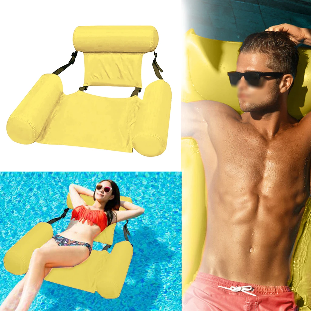 Water Hammock Inflatable Pool Float,Multi-Purpose Pool Hammock (Saddle, Lounge