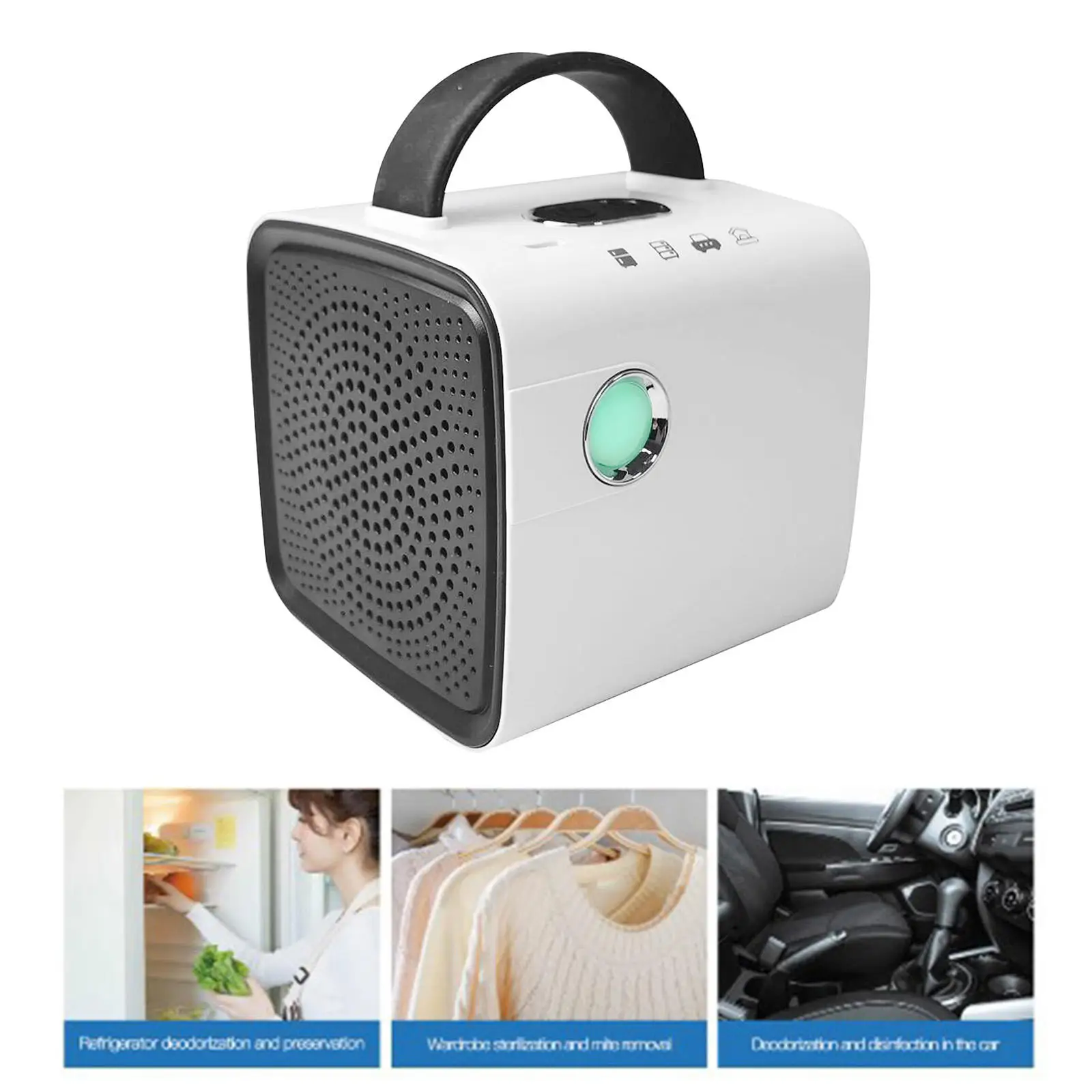 Portable Air Purifier Refrigerator Ozone Generator Ozonizer Odor Removal