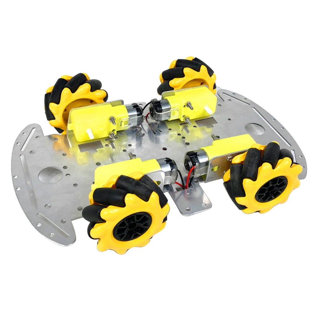 4WD Robot Smart Car Chassis DIY Kits Intelligent Engine TT Motor Omnidirectional