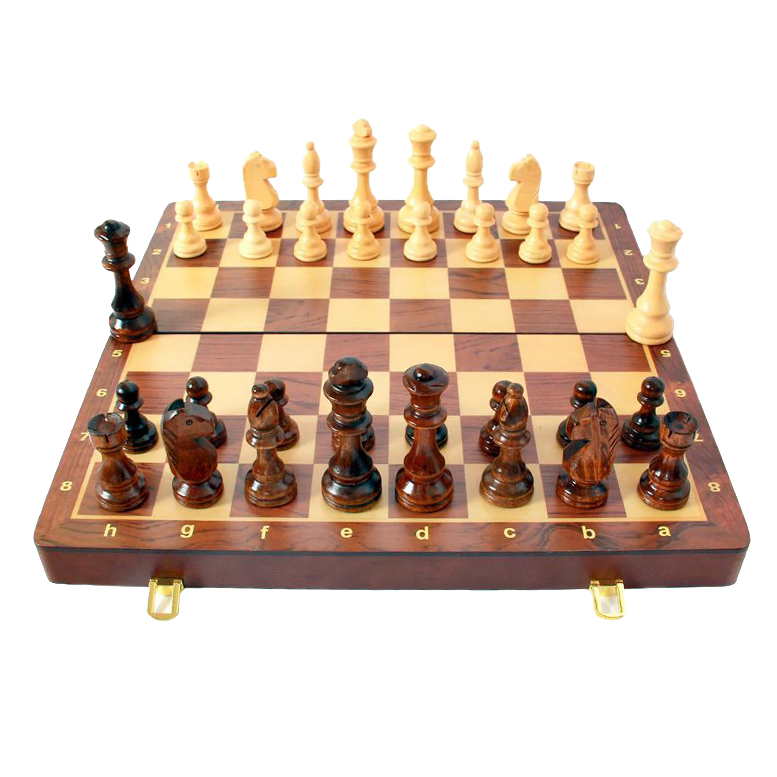 Portable Wooden Chess Set Folding Magnetic Large Board Games Tournament Puzzle game Engaged Birthday gift For kids