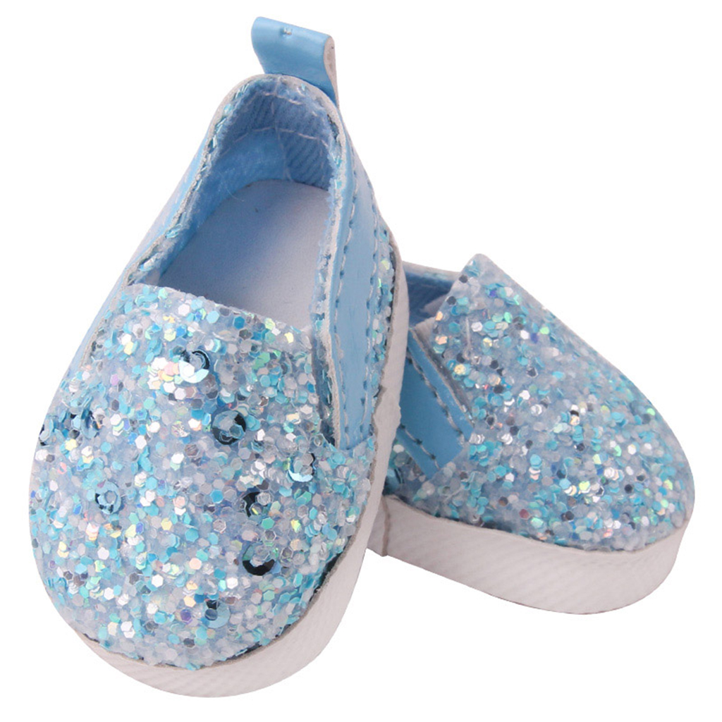 14.5Inch Doll Glitter Flat Shoes For Mellchan Baby Dolls Accessories 6 Color