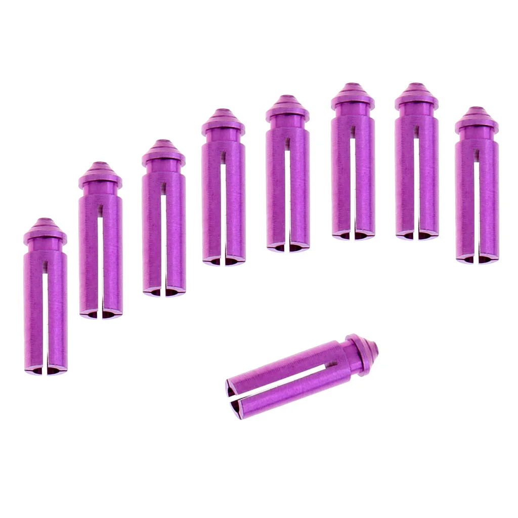 9 Pieces Anodised Aluminum Dart  Savers / Protectors Purple