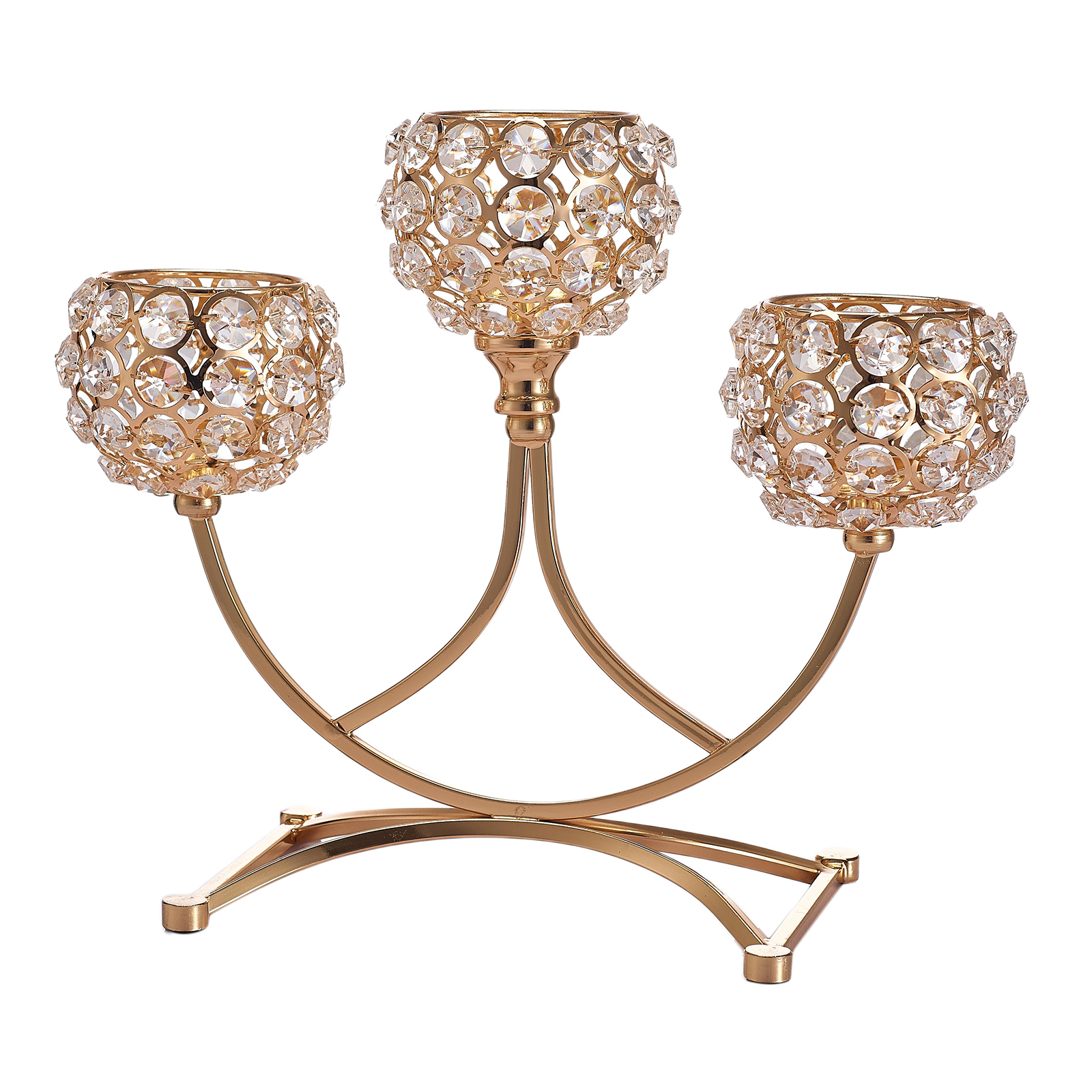Modern Candle Holder 3-Arm Candelabra Wedding Party Centerpiece Ornaments