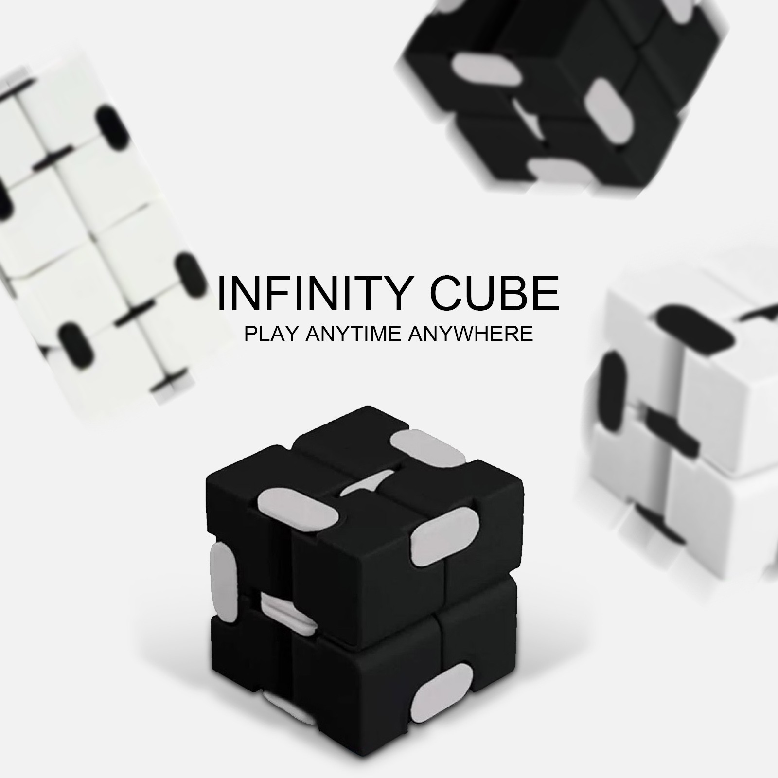 infinity cube black and white