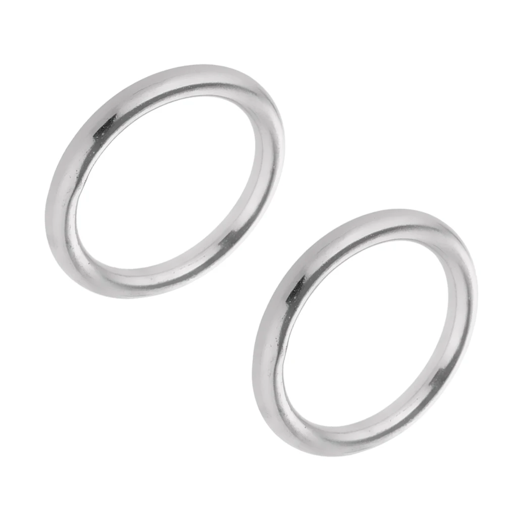 2pcs/set O-Ring Nickel Plate Steel Rings, Multi-Purpose O Ring for DIY