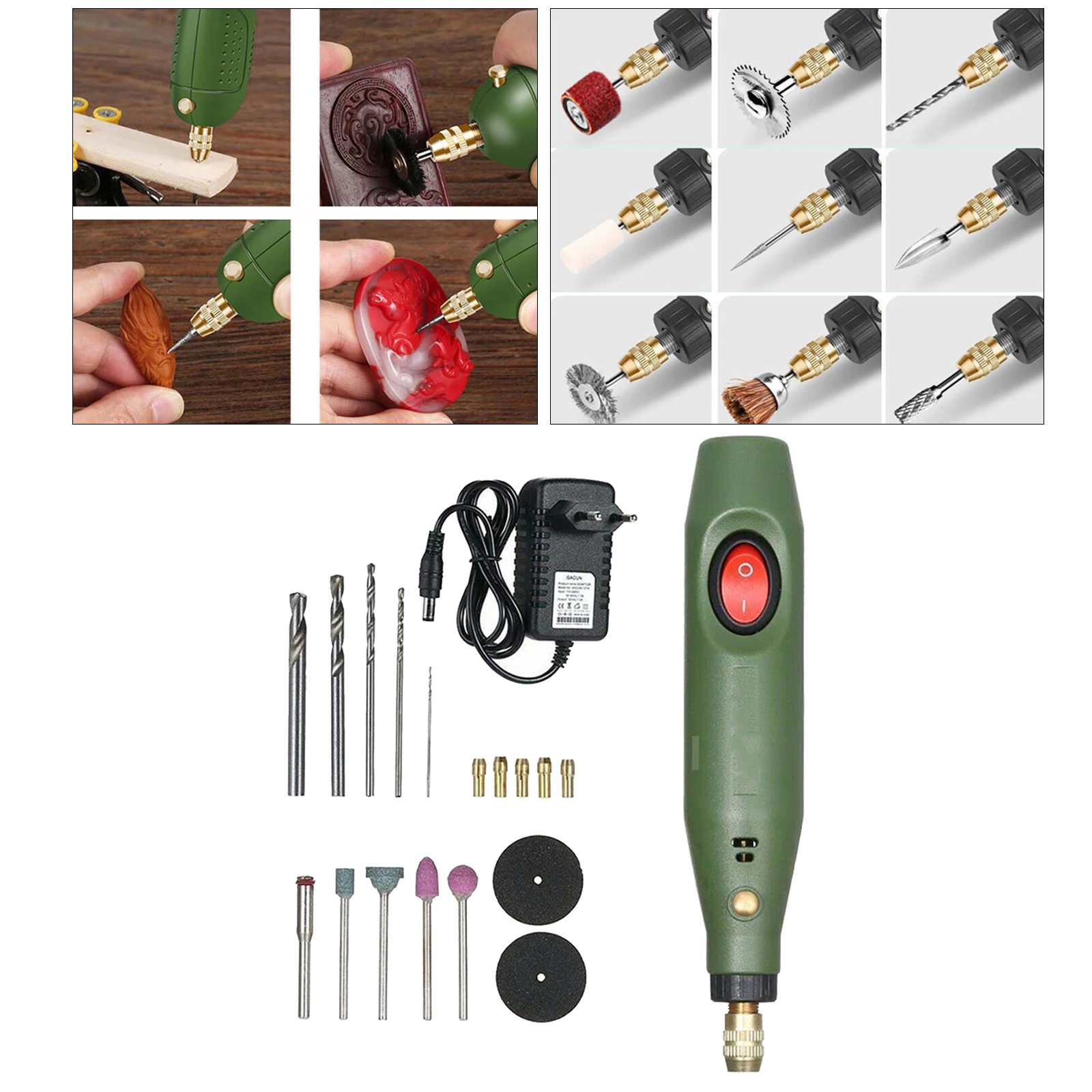 Mini Electric Rotary Tool Kit Grinding Pen for Polishing Cutting Cleaning Jewelry Making Epoxy Resin EU plug