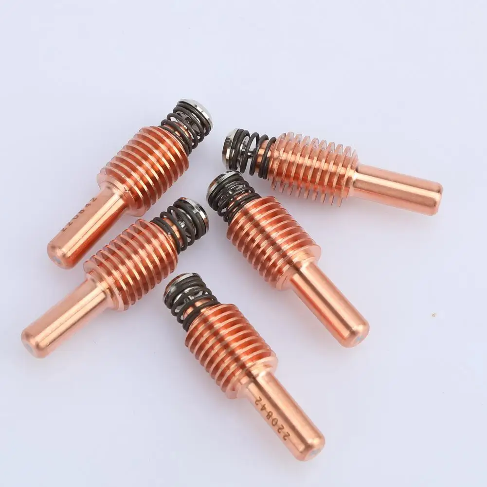 5Pcs 220842 Torch Electrode Wear-resistant Welding Torch Equipment Mini Plasma Electrode Consumable Kit for Cutting Carbon steel soldering paste