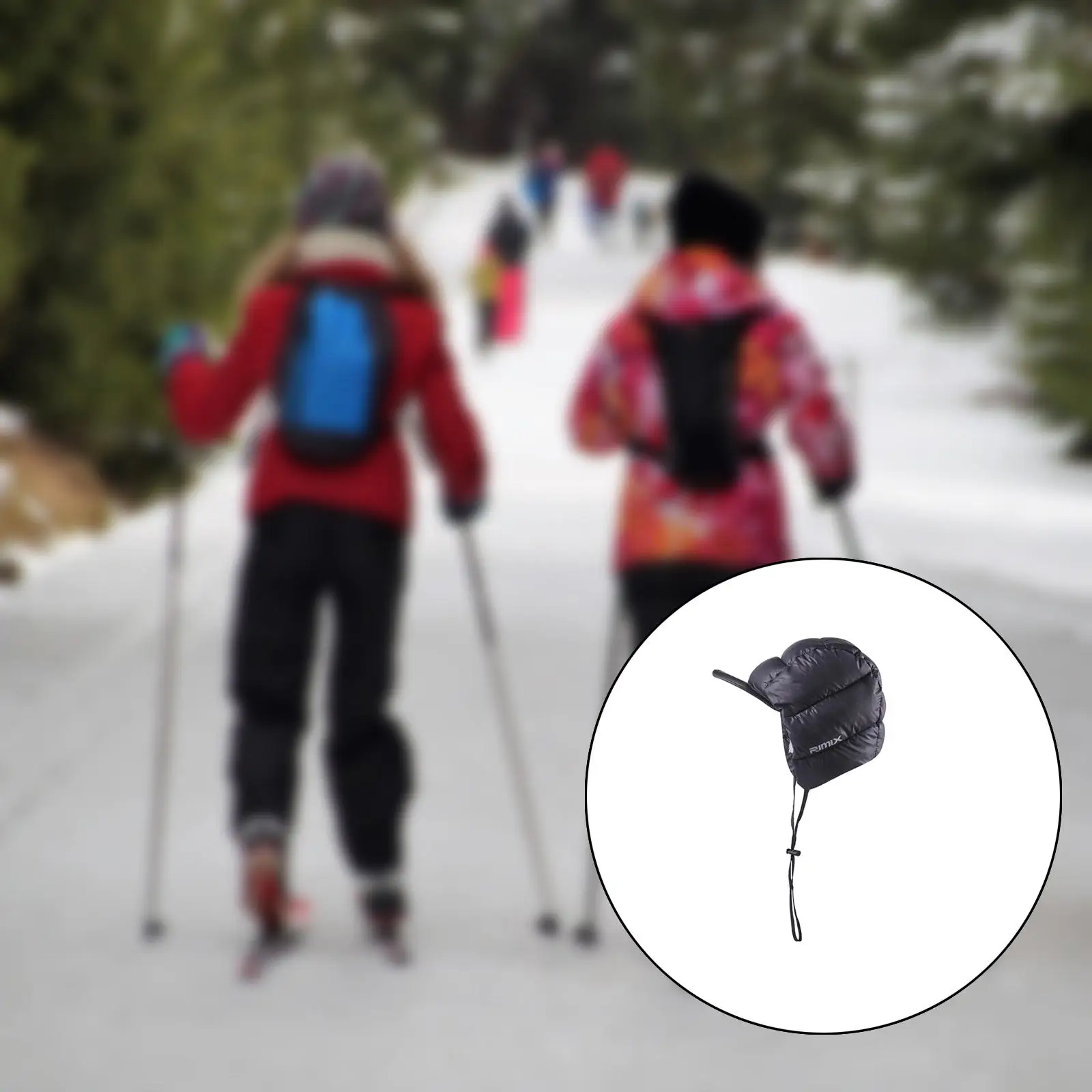 Winter Warm Duck Down Hat Beanie Windproof Waterproof Ski Snowboard Camping Sleep Hat Thermal Warm Fleece Caps for Men Women
