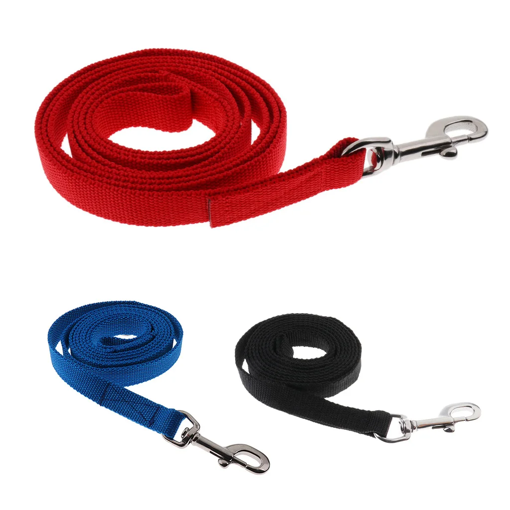 6.56ft Equestrian Horse Lead Rope Cotton Webbing Rein with Bolt Snap Clip Lightweight Equipment for Horse Riding Red/Blue/Black