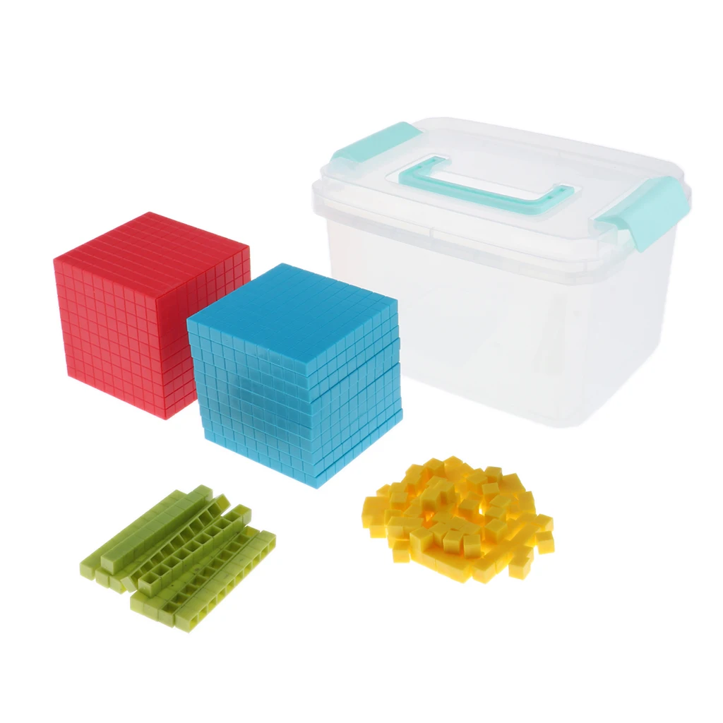 Digital Education Plastic Base Ten Set - Set of 121 -  Math Cognitive in Box