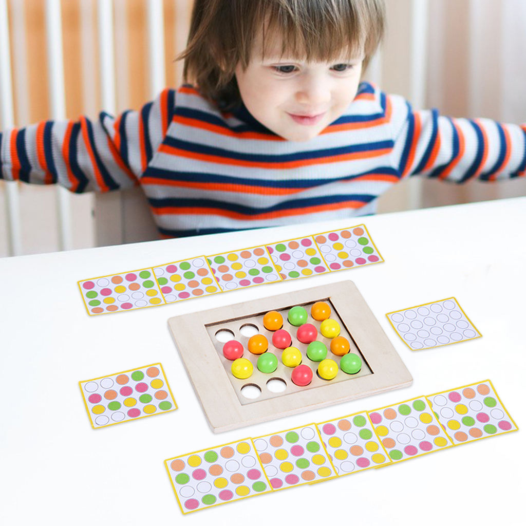 Color Matching Board Games Rolling Ball Logical Thinking Toy for Babies