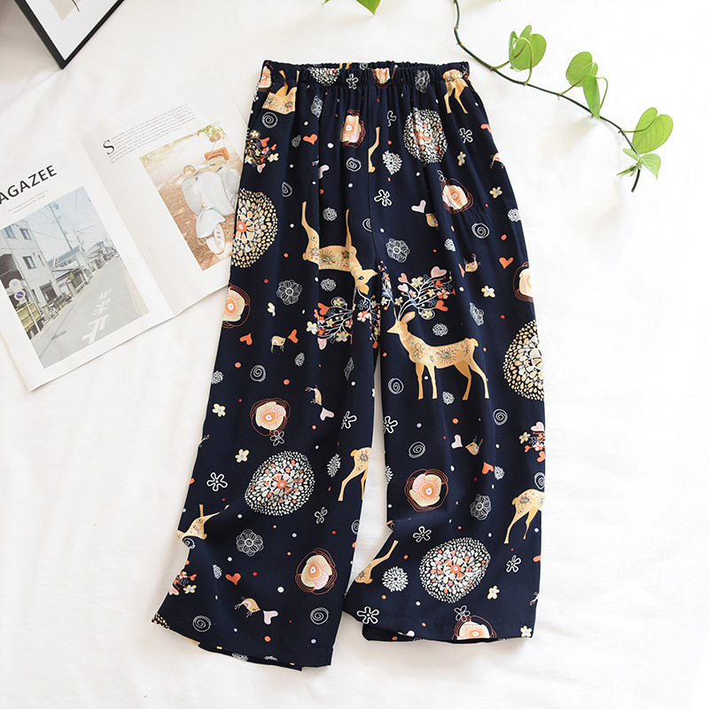 Neue Sommer-Cropped-Hosen 100% Viskose Damen-Shorts Kunstbaumwolle Locker Lässig Große Blumenmuster-Hosen Niedliche Unterteile für Frauen – Detail 7