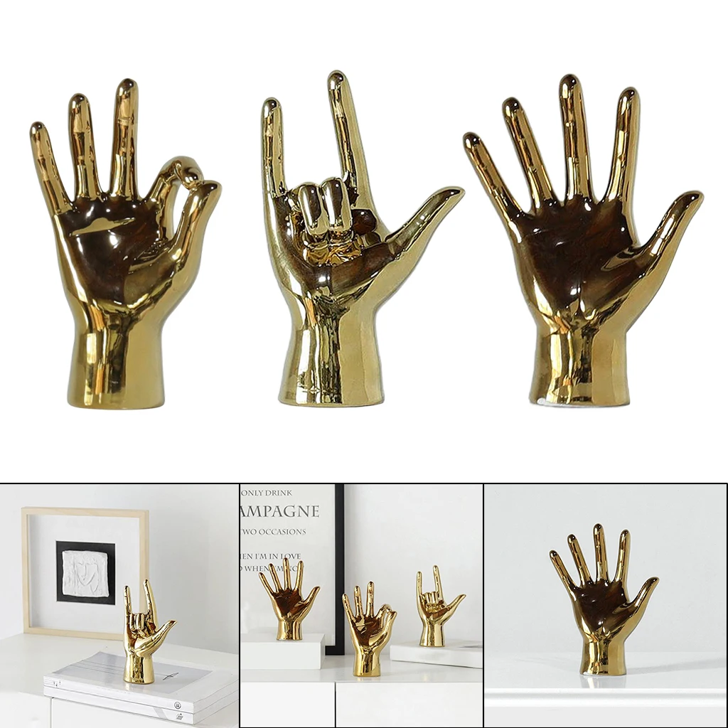 Chic Art Hand Gesture Sculpture Ornament Figurine Statue Decor Adornment