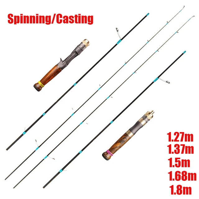 Ultralight Carbon Fishing Rod Spinning Casting  Ultra Light Spinning Rod 4  Section - Fishing Rods - Aliexpress