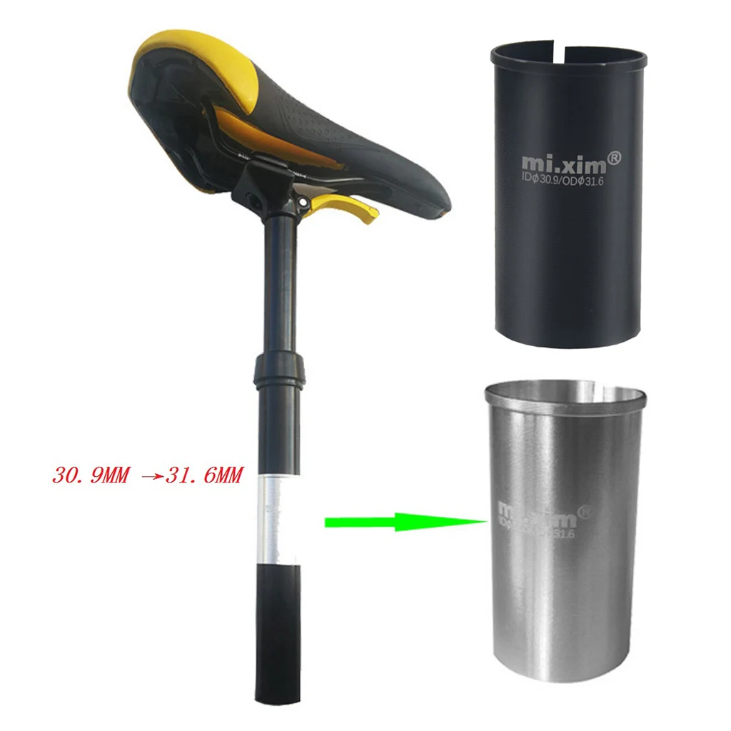 Alloy Bike Seat Post Shim Adapter 30.9mm ~ 31.6mm Bicycle Seatpost Size Reducing Enlarging Tube Bushing Sleeving