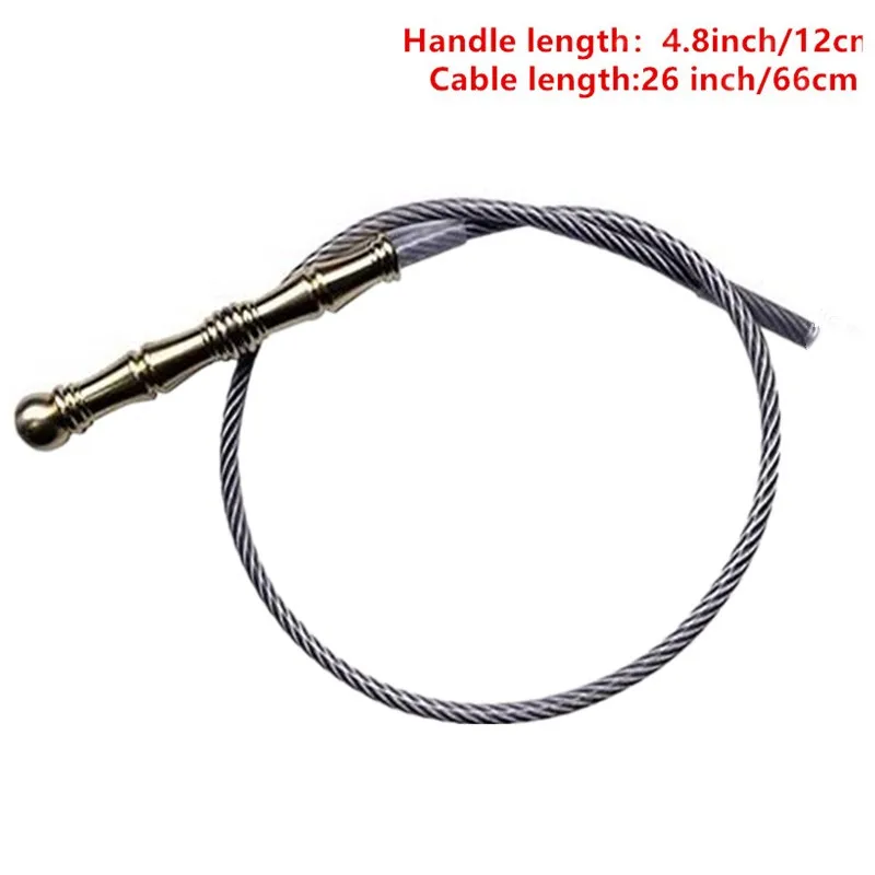 New EDC Steel Wire Whip Outdoor Tactical Whip Brass Handle Kung Fu Whip 