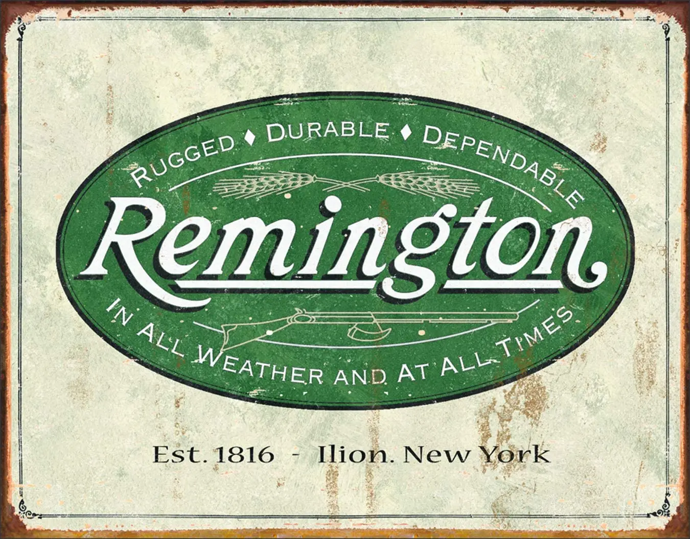 Remington Hunting Dogs Cartridges Bullets Shells Rifles/Pistols Tin Metal Sign 