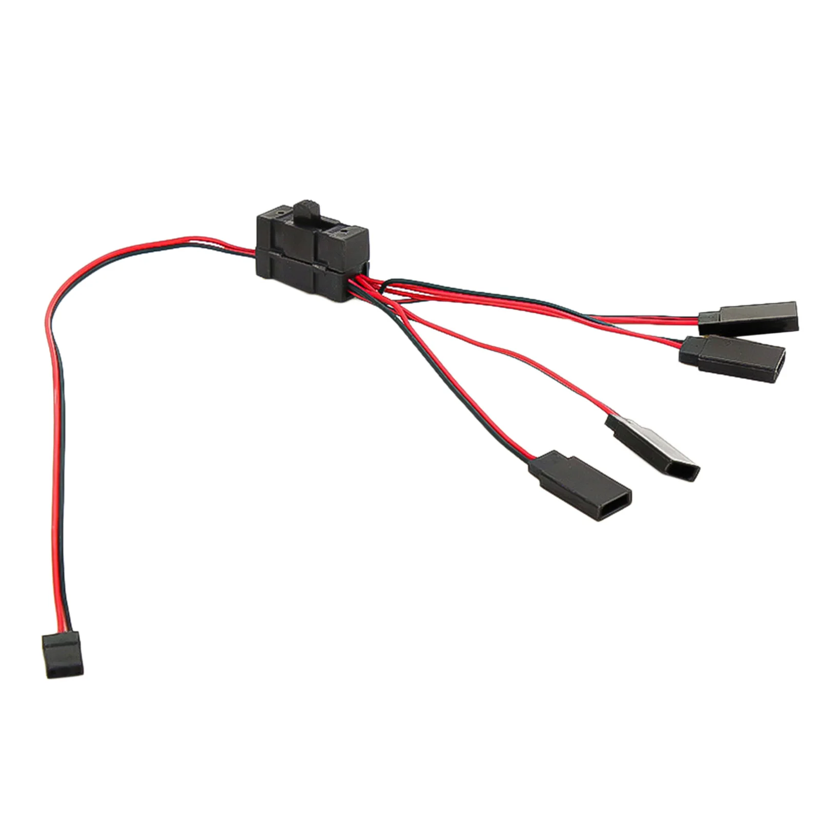 4-way LED Light Split on/off Controller Switch Y Cable Wire Splitter for -4 SCX10 RC Oil/Tram/Climbing Crawler Accessories