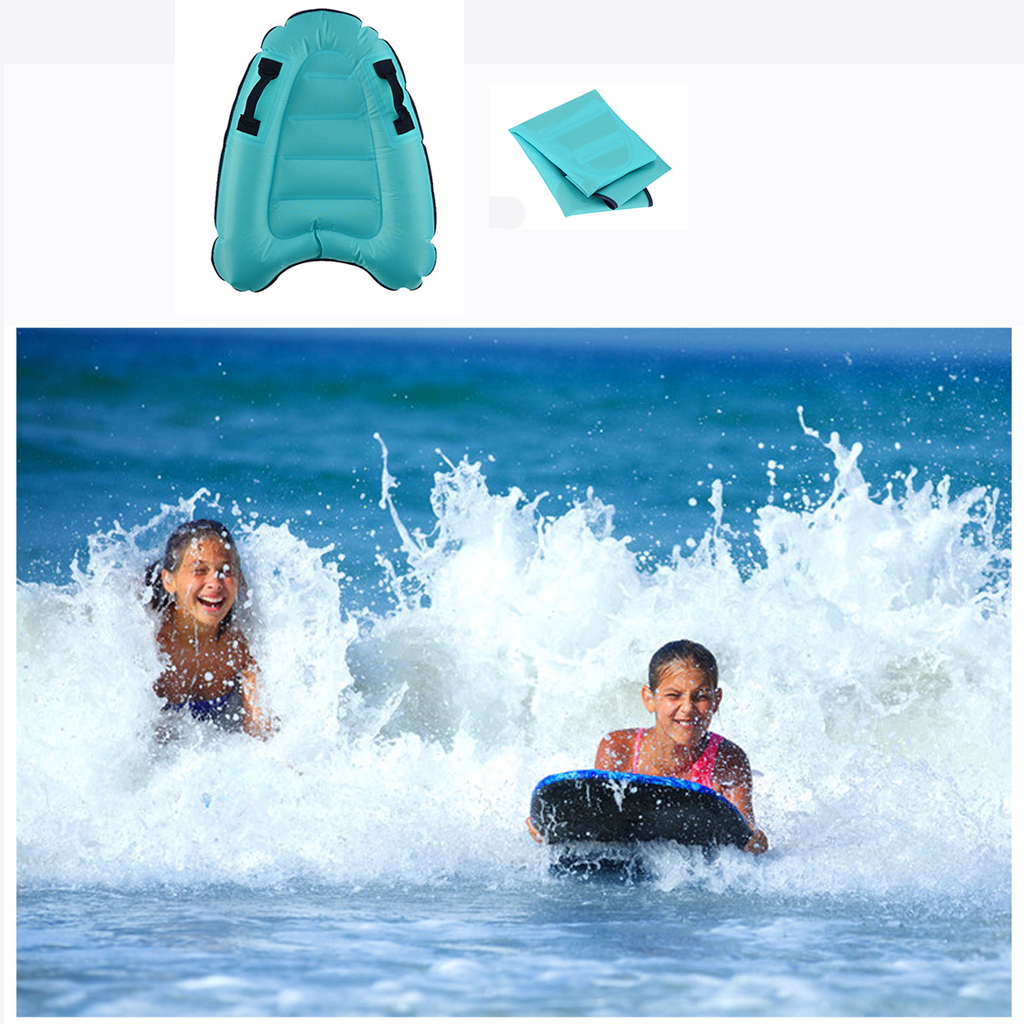Outdoor Inflatable Surfboard Solid Color Buoy Kickboard Children Safe Sea