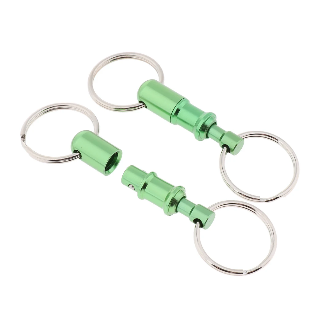 Lot 2 Detachable Pull Apart Quick Release Keychain Key  Separate Keyring