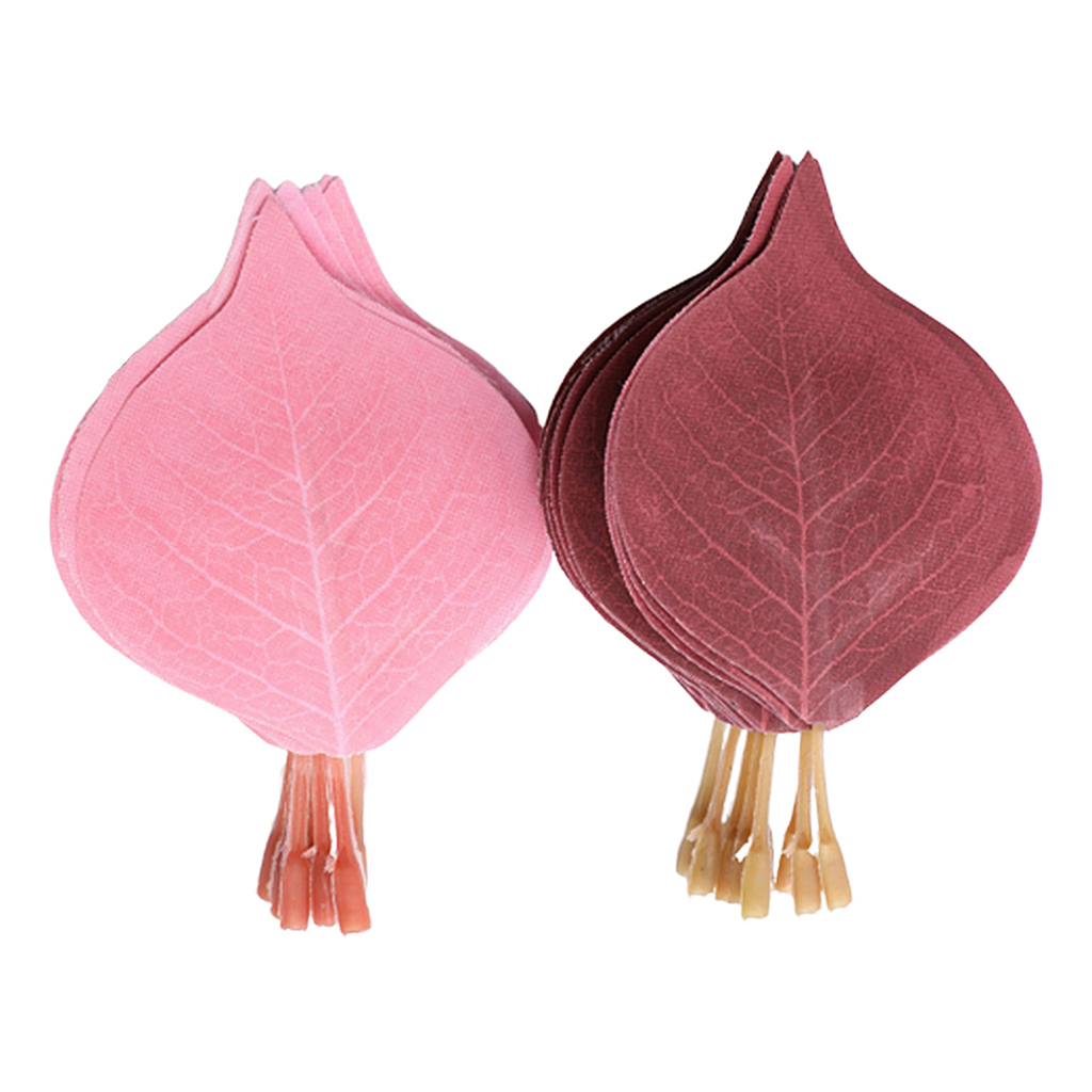 Wholesale 50x Fake Leaves For DIY Valentine Bouquet Making Decor Accessory
