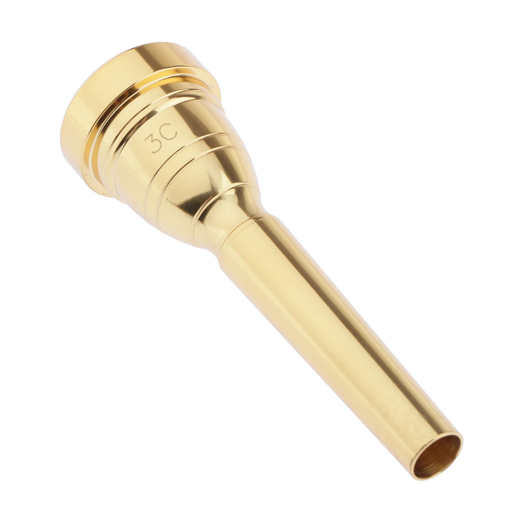 3C Size Brass Trumpet Mouthpiece Golden Booster Plated Trumpet Mouthpiece